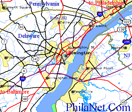 Philanet.Com I-95 Map to Baltimore